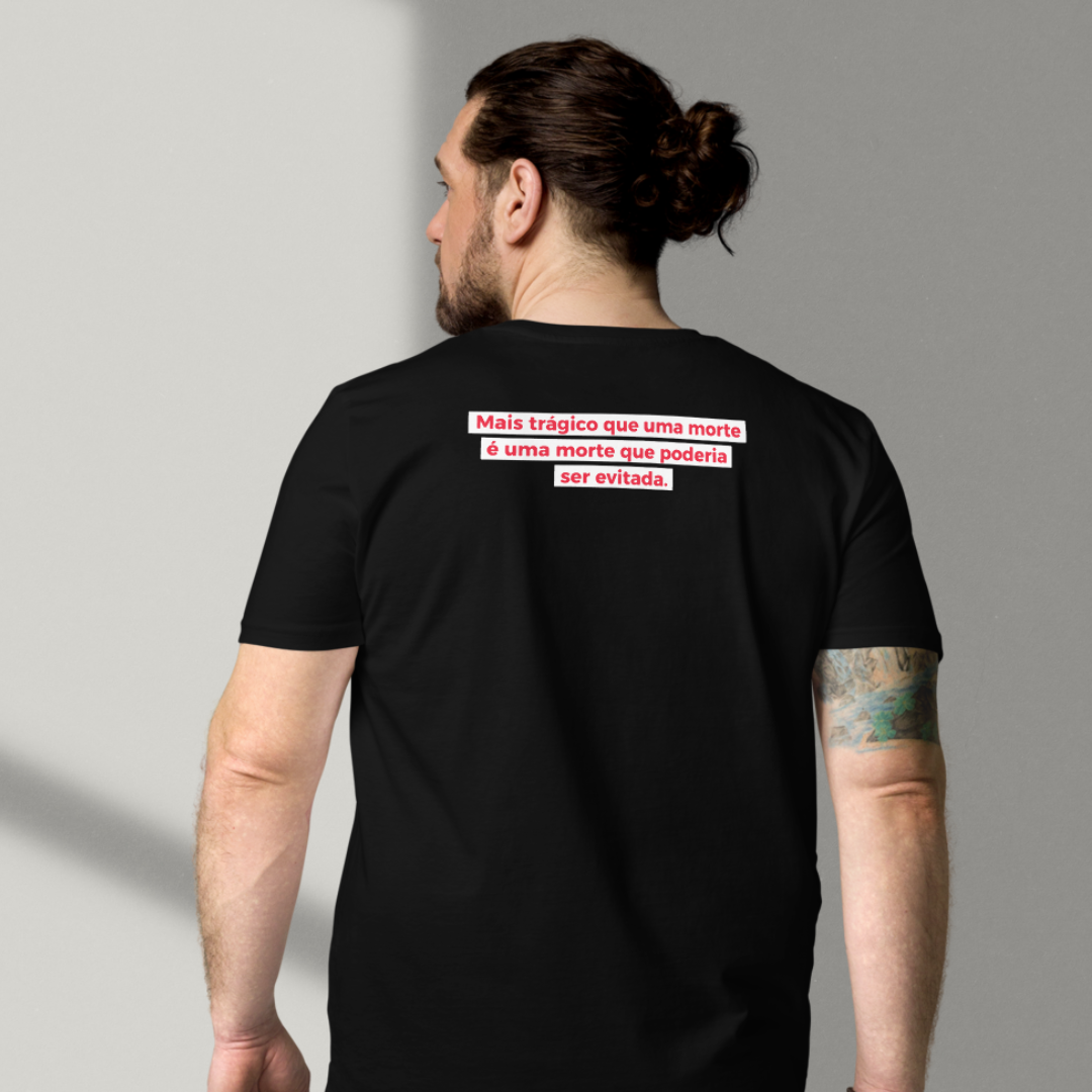 Camisa (Preta e Branca) - Stop the Bleed