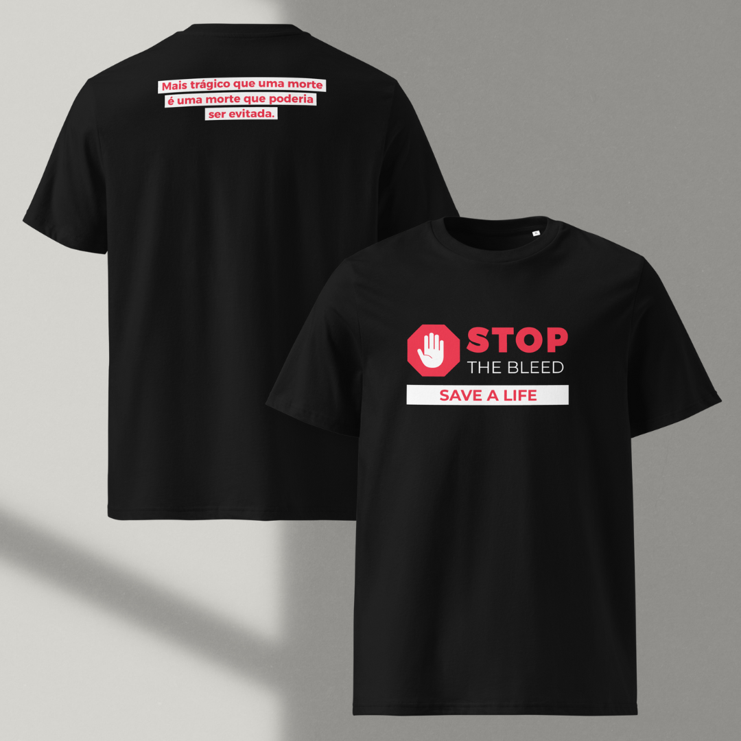 Camisa (Preta e Branca) - Stop the Bleed