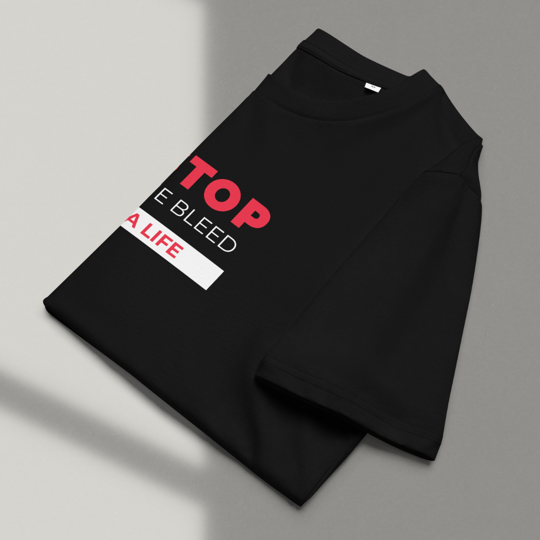 Camisa (Preta e Branca) - Stop the Bleed