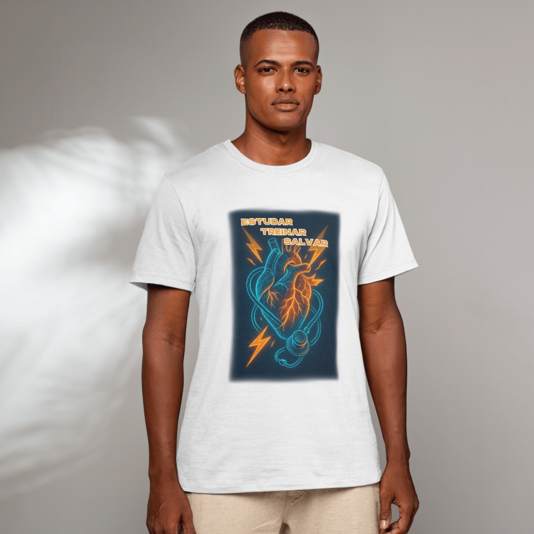 Camisa - Estudar, Treinar e Salvar