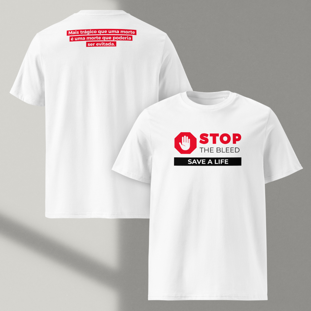 Camisa (Preta e Branca) - Stop the Bleed