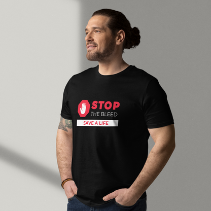 Camisa (Preta e Branca) - Stop the Bleed