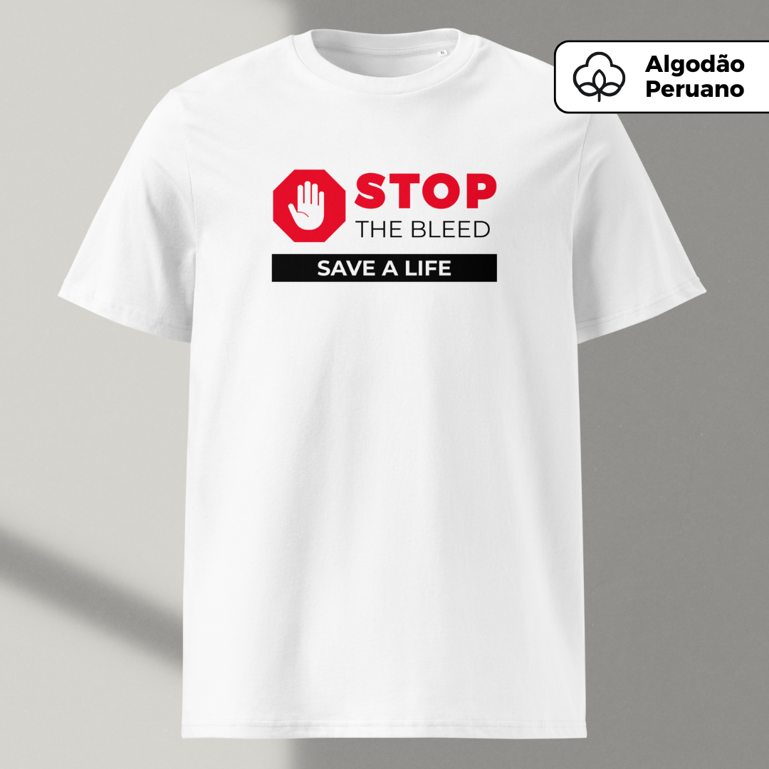 Camisa (Preta e Branca) - Stop the Bleed