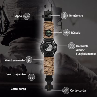 Relógio Tático Multifunção