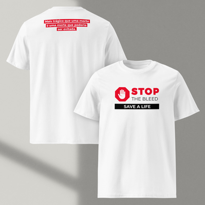 Camisa (Preta e Branca) - Stop the Bleed