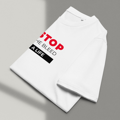 Camisa (Preta e Branca) - Stop the Bleed