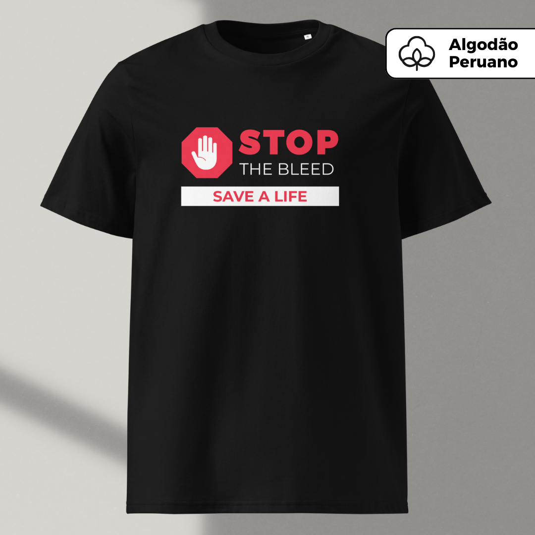 Camisa (Preta e Branca) - Stop the Bleed