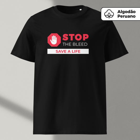 Camisa (Preta e Branca) - Stop the Bleed